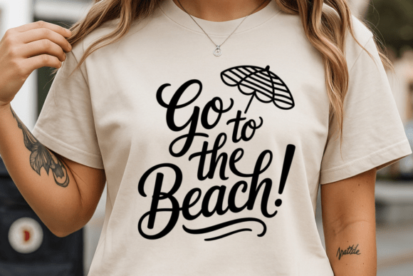 Beach Quote Typography Design SVG for Graphics & T-Shirt Designs