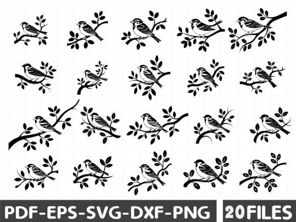 Birds on Branches Svg: Graphics & Illustrations for Real Projects
