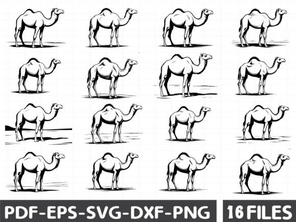 Desert Landscape SVG, Camel Graphics for Branding
