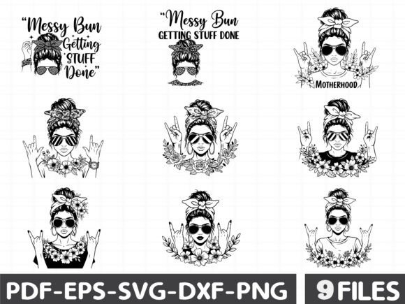 Funny Mothers Day SVG, Motherhood Mama Graphics and Illustrations