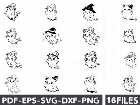 Ghost Cats Halloween Graphics & Illustrations Review