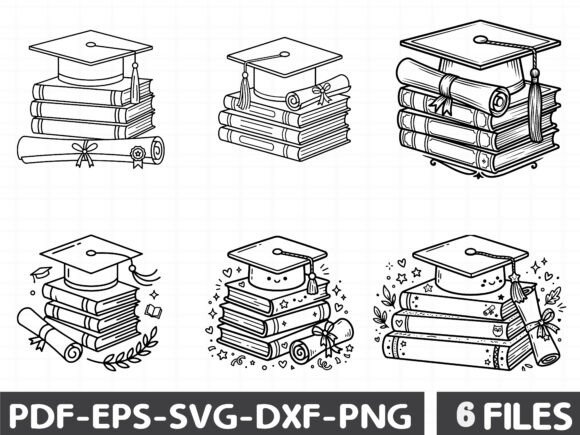 Graduation Cap Diploma Scroll Book Stack: Graphics & Illustrations Review