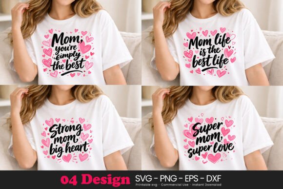Mom Life Quote Mommy Love SVG PNG File Graphics and Illustrations