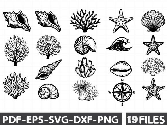 Nautical Beach Clipart Bundle: Graphics & Illustrations for Coastal Brands