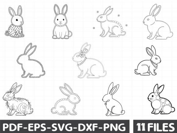 Pearl Bunny SVG, Easter Bunny Outline: Graphics & Illustrations Review
