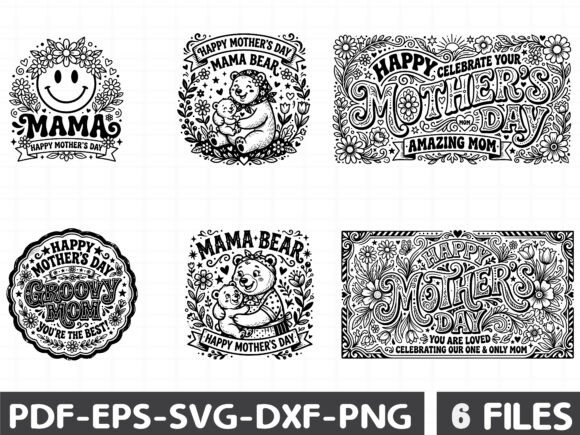 Retro Mother's Day Graphics and Illustrations Review