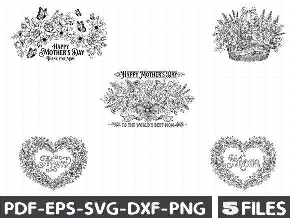 Retro Vintage Floral Mother s Day Graphics and Illustrations Review