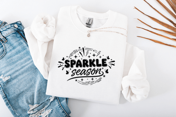 Sparkle Season SVG Retro Quote for Graphics and T-Shirt Designs