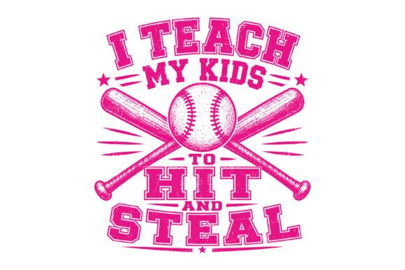 Teach My Kids Baseball SVG: Graphics for T-Shirt Designs & Publishing