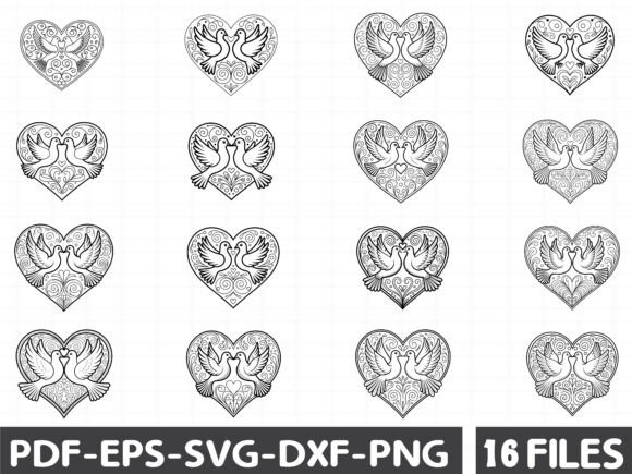 Two Doves Heart SVG Cut File: A Graphic Design Asset Review